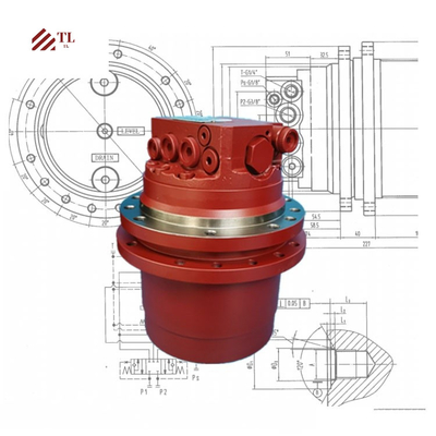এক্সক্যাভেটর খুচরা যন্ত্রাংশ PC40-5 ফাইনাল ড্রাইভ 20S-60-22101 ভ্রমণ মোটর Assy For Komatsu